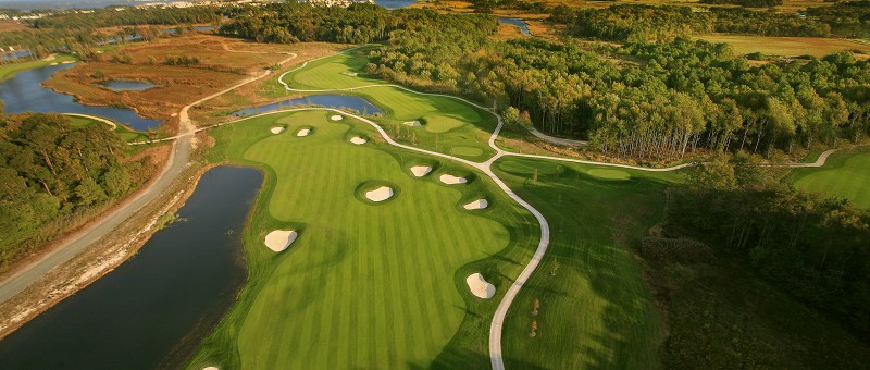 Bayside Resort Golf Club 1st Hole Aerial